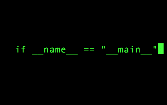 if __name__ == "__main__" in Python